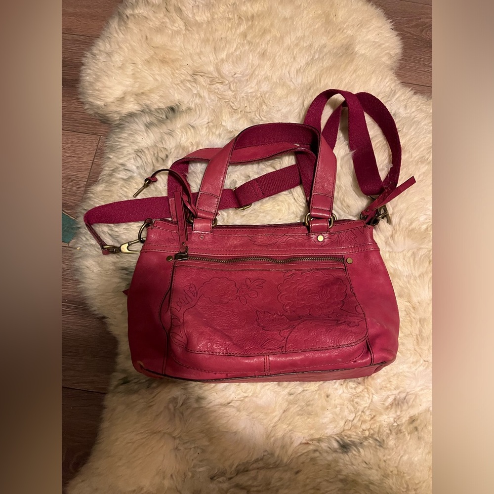 Fossil pink cross body bag